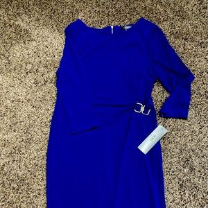 Blue wrap dress
